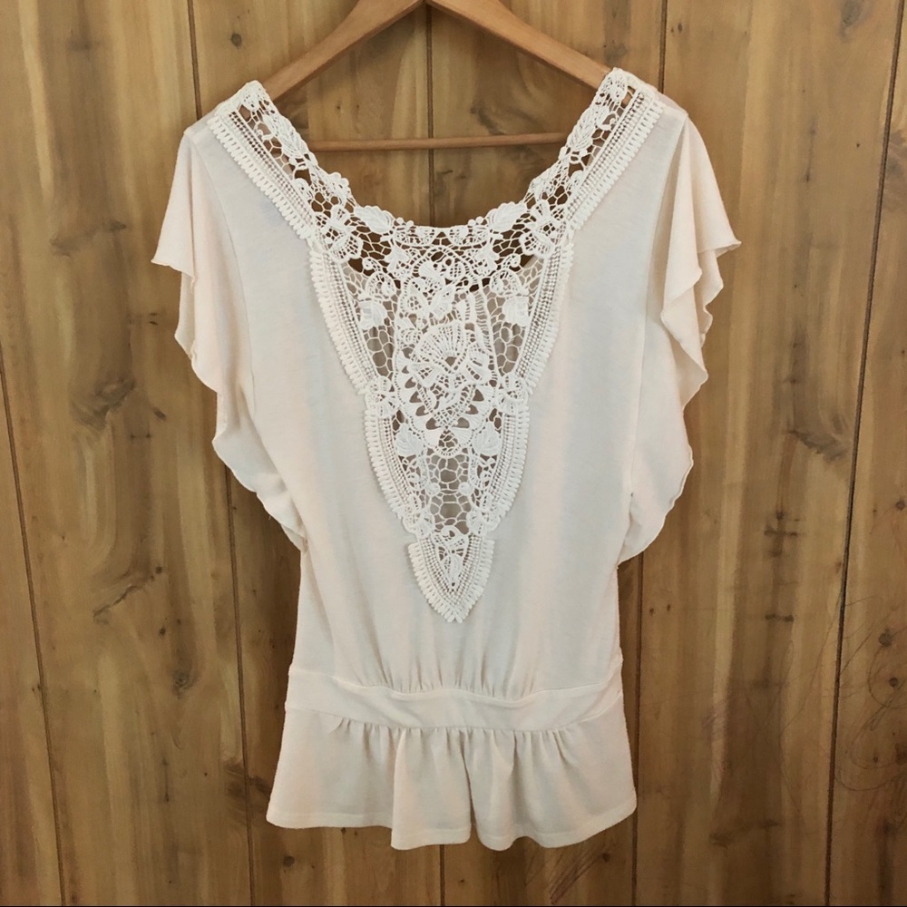Love on a Hanger Crochet tunic VGUC
